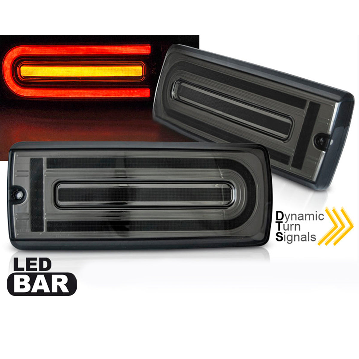 LED BAR Rücklichter Rauch passend für Mercedes W463 G-Klasse 90-18
