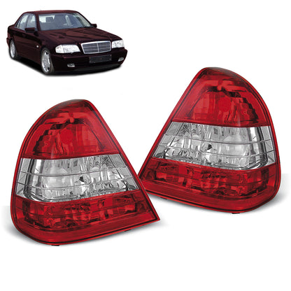 Rücklichter Rot Weiß passend für Mercedes W202 C-Klasse 06.93-06.00