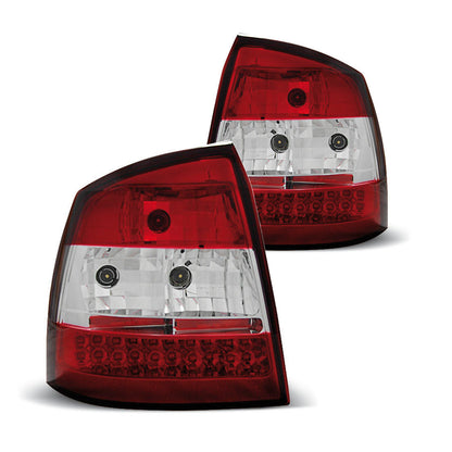 Rücklichter passend für Opel Astra G 09.97-02.04 Rot Weiß LED