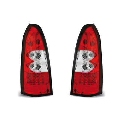 Rücklichter passend für Opel Astra G 09.97-02.04 Kombi Rot Weiß LED