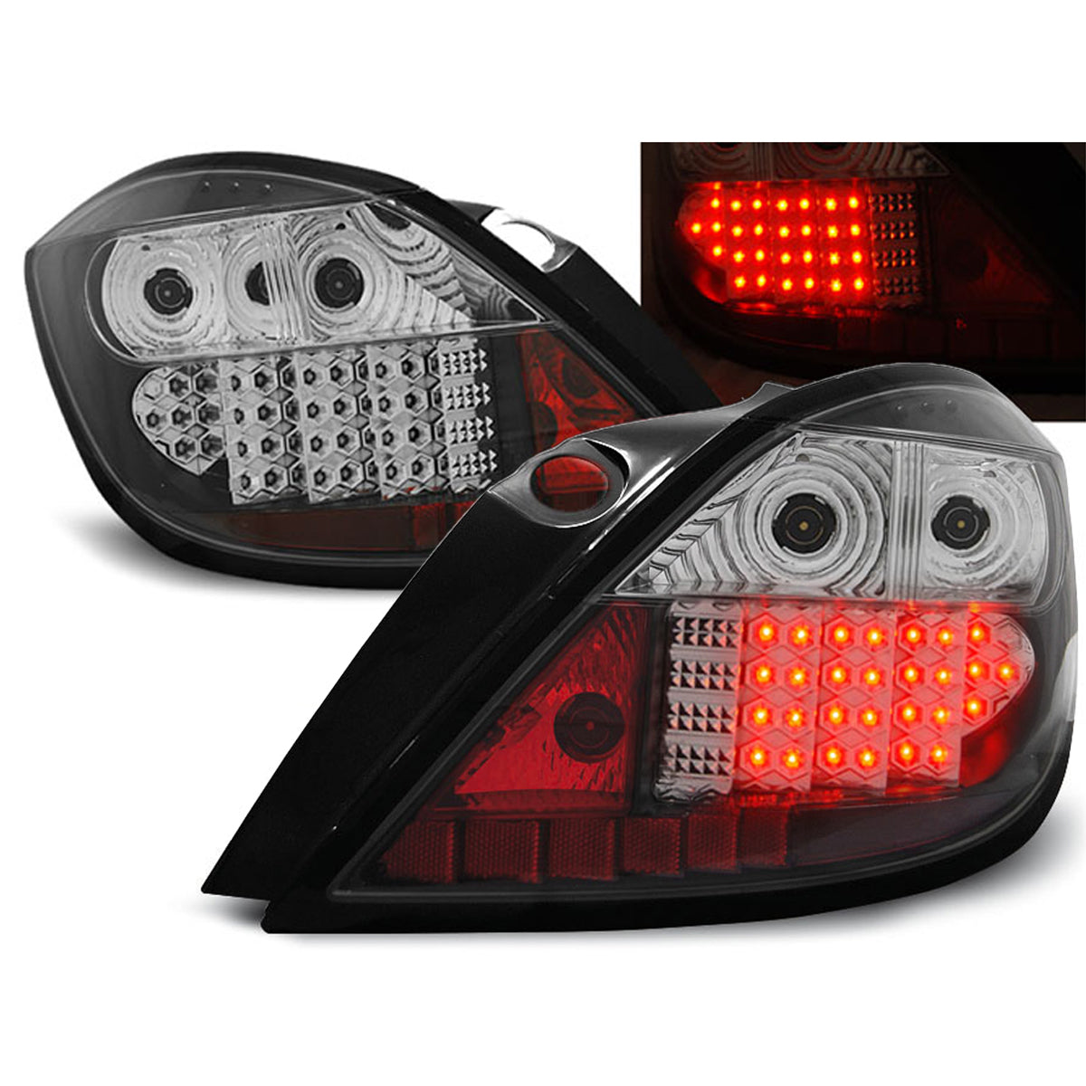 Rücklichter passend für Opel Astra H 03.04-09 5D Schwarz LED