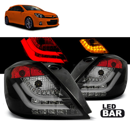 Rücklichter passend für Opel Astra H 03.04-09 3D Schwarz LED