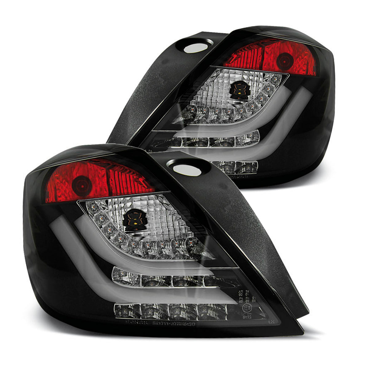 Rücklichter passend für Opel Astra H 03.04-09 3D Schwarz LED