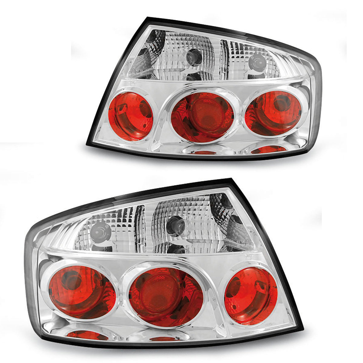 Rücklichter passend für Peugeot 407 05.04- Limousine Chrom