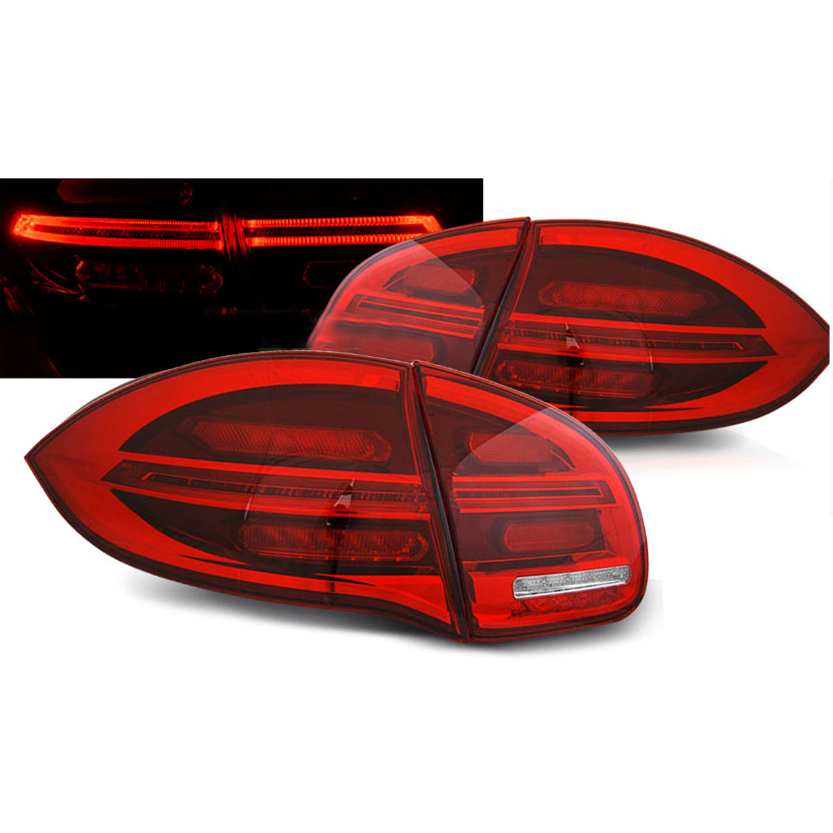 LED Rücklichter Rot Weiß passend für Porsche Cayenne 10-15
