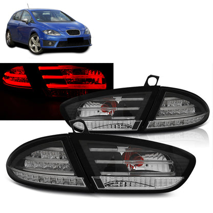 LED Rücklichter Schwarz passend für Seat Leon 03.09-12