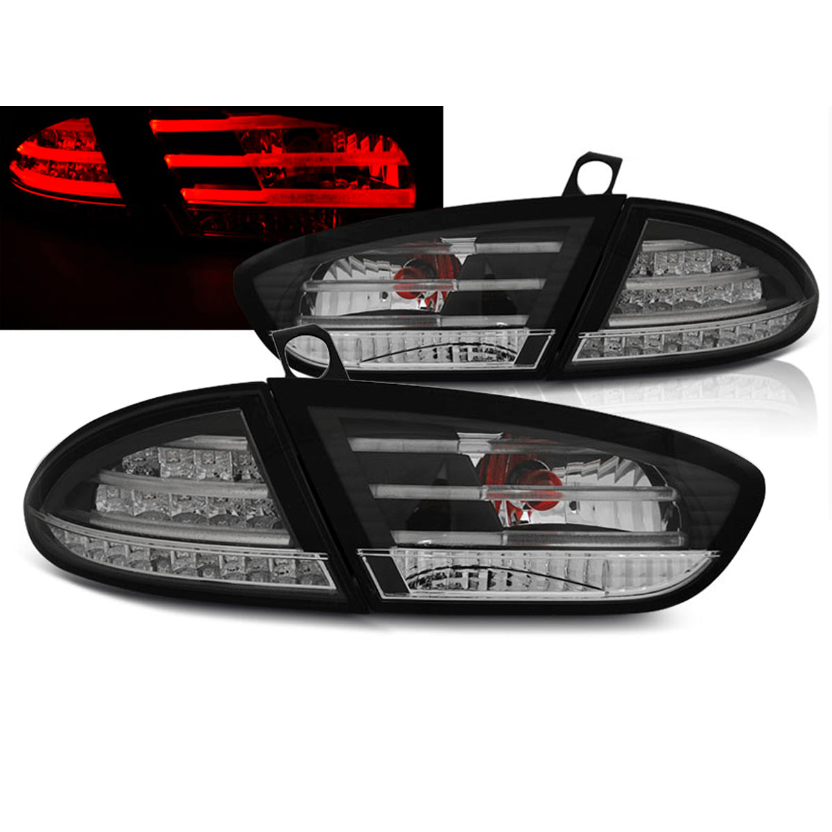 LED Rücklichter Schwarz passend für Seat Leon 03.09-12
