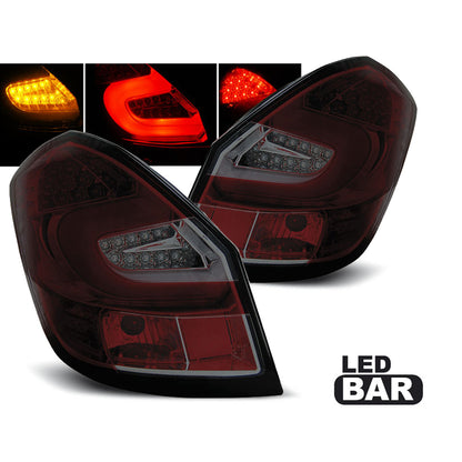 LED BAR Rücklichter Rot Rauch passend für Skoda Fabia II 07-06.14