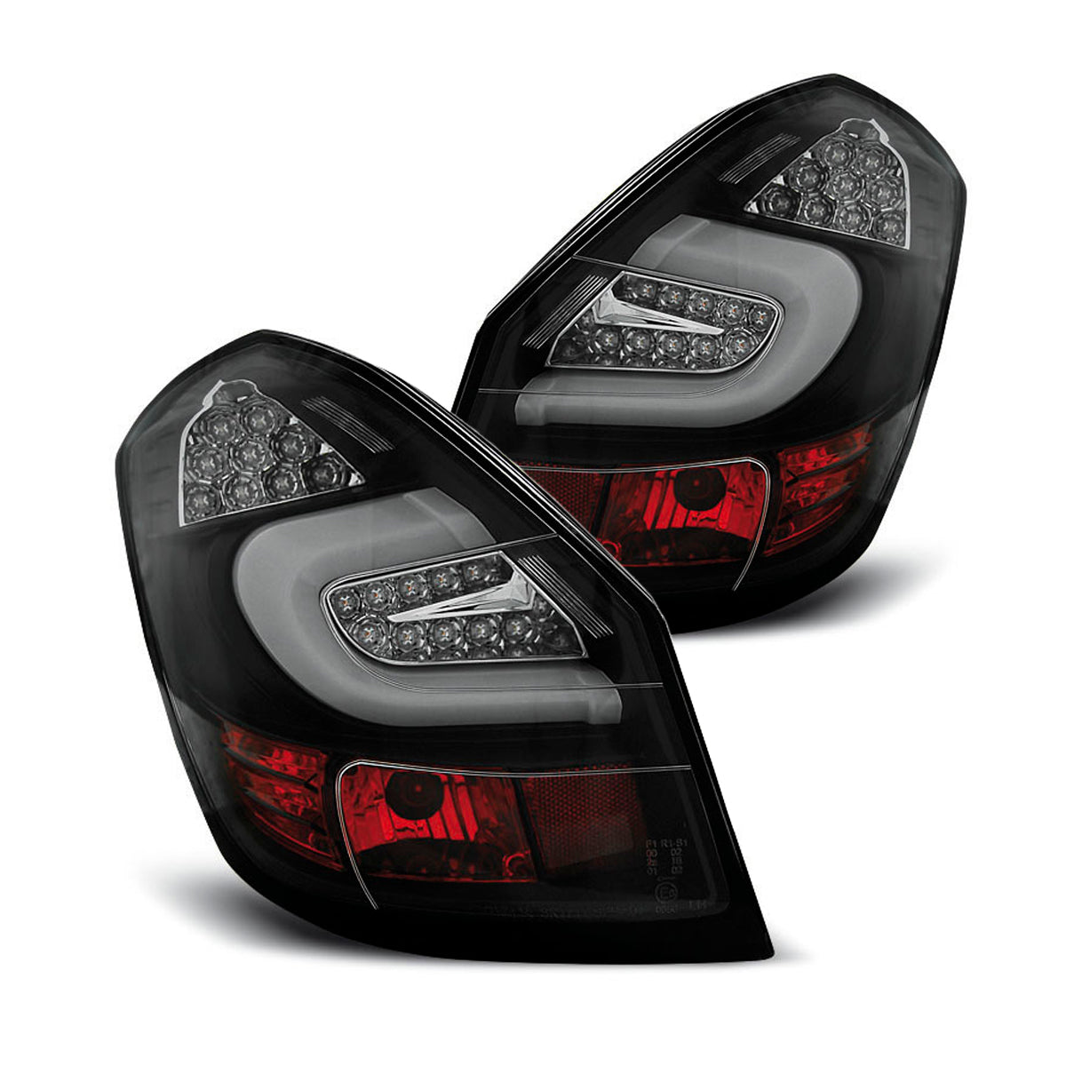 LED BAR Rücklichter Schwarz passend für Skoda Fabia II 07-06.14
