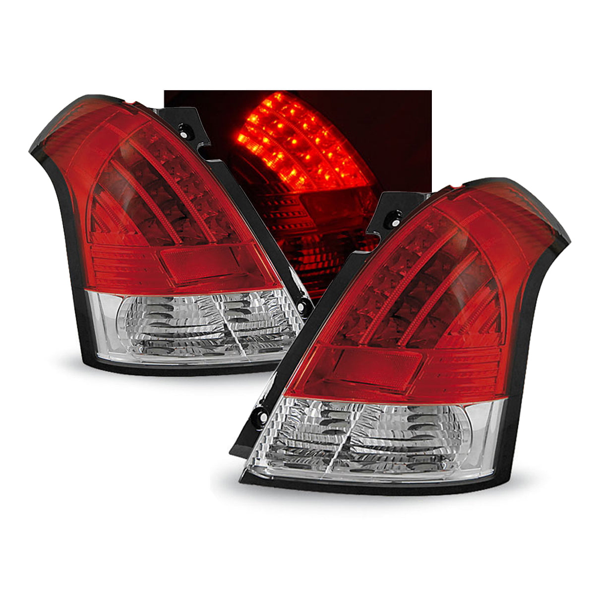 Rücklichter Suzuki Swift 05.05-10 Rot Weiß LED
