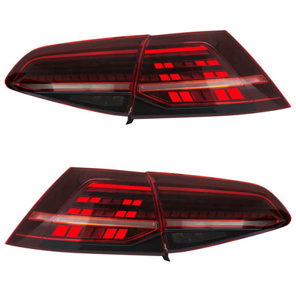 Voll-LED Dynamische rote Rücklichter passend für VW Golf 7/7.5 2012-2020