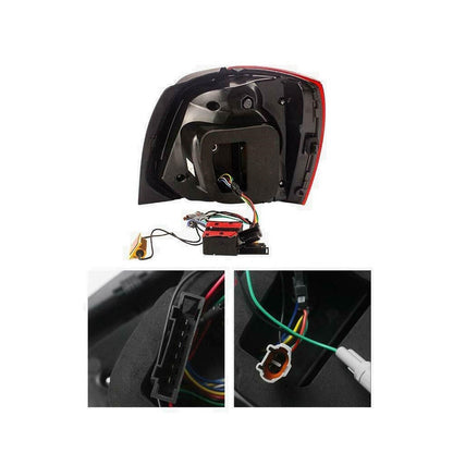 Voll-LED Dynamische Rücklichter Rot Klar passend für VW Polo 6R 2009-2014