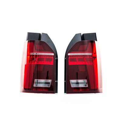 LED Rot/Klar Rücklichter mit Adapter passend für VW T6 2015-2019