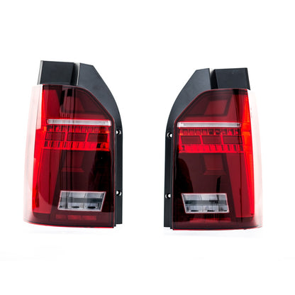 LED Rot/Klar Rücklichter mit Adapter passend für VW T6 2015-2019