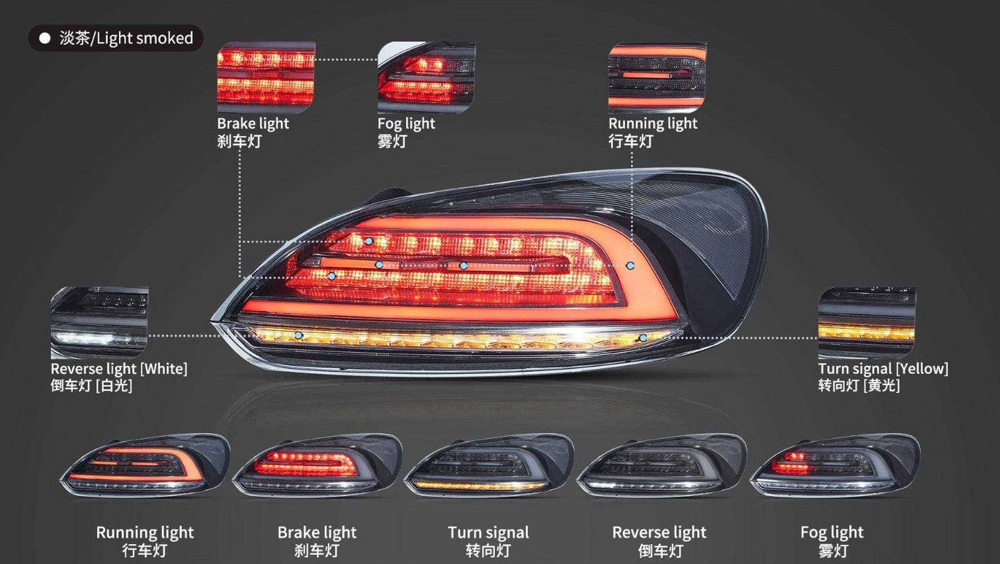 Voll-LED Dynamische Rauch Rücklichter passend für VW Scirocco 2008-2014