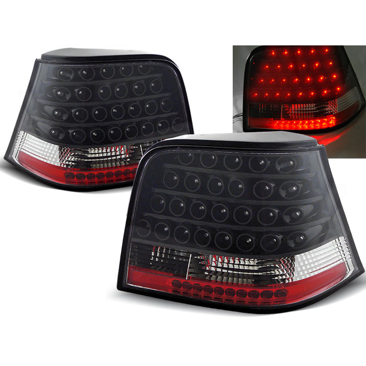 LED Rücklichter Schwarz passend für VW Golf 4 09.97-09.03