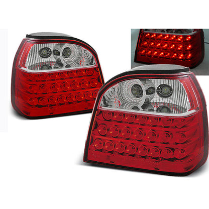 LED Rücklichter Rot Weiß passend für VW Golf 3 09.91-08.97