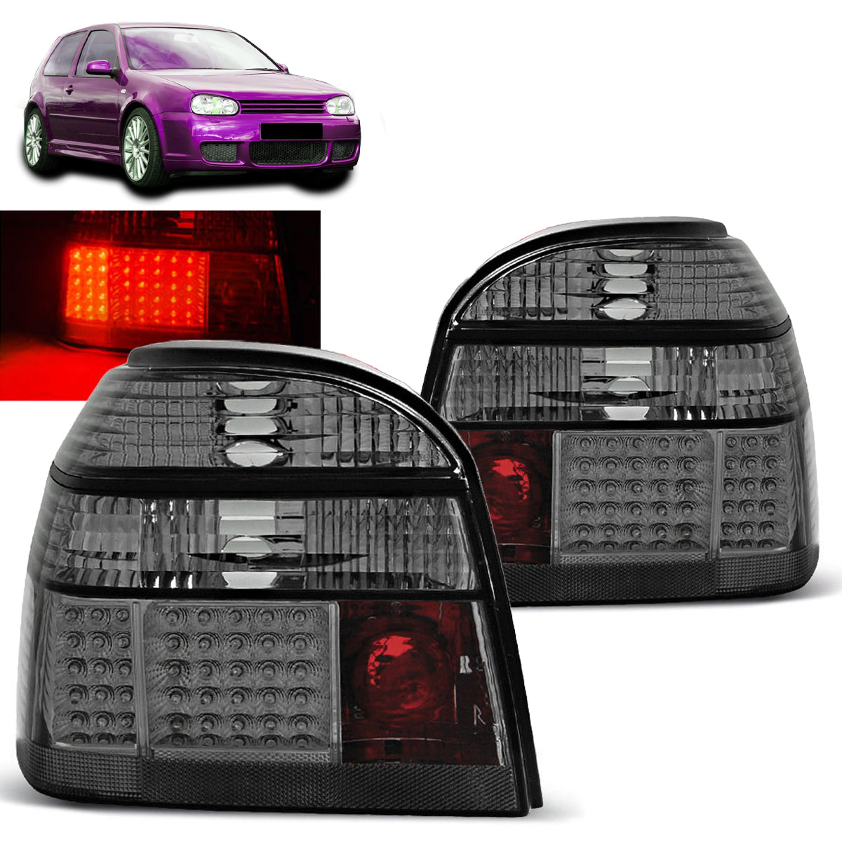 LED Rücklichter Rauch passend für VW GOLF 3 09.91-08.97