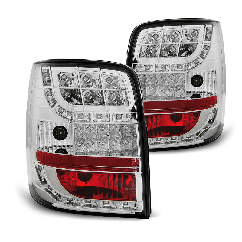 LED Rücklichter Chrom mit LED Blinker passend für VW Passat B5 96-00 Variant