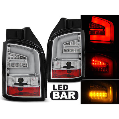 LED Leiste Rücklichter Chrom passend für VW T5 04.03-09