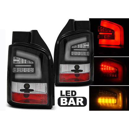 LED Leiste Rücklichter Schwarz passend für VW T5 04.03-09
