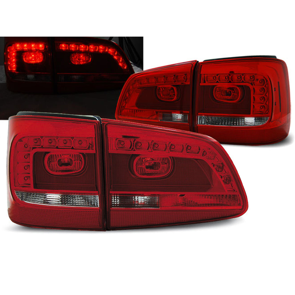 LED Rücklichter Rot Weiß passend für VW Touran 08.10-