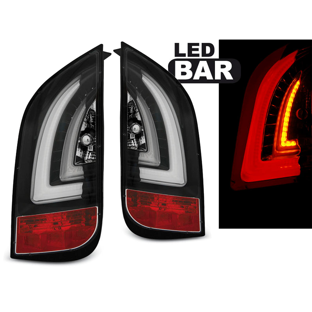 LED BAR Rücklichter Schwarz passend für VW Up! 3.11- / Skoda Citigo 12.11-