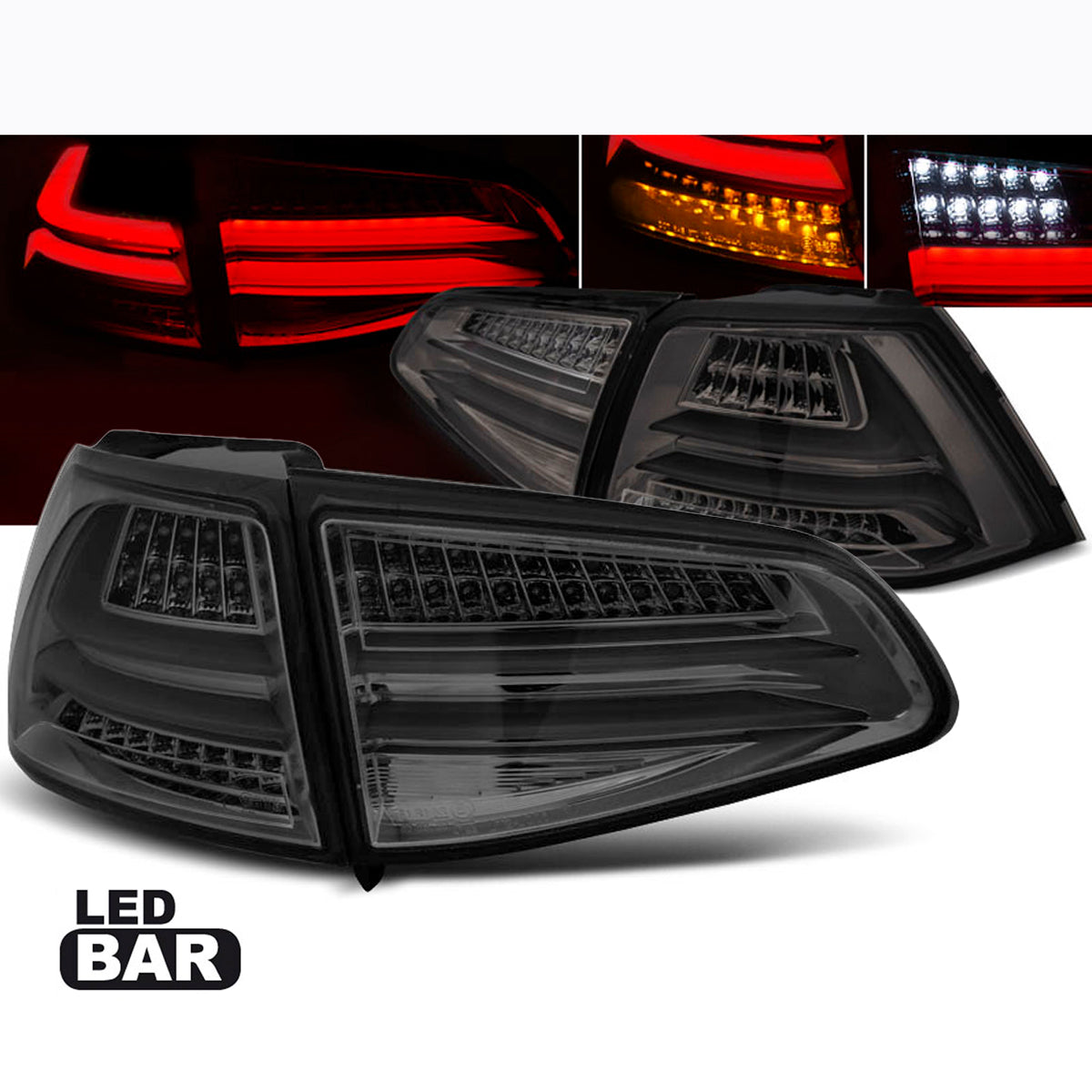 LED BAR Rücklichter Rauch passend für VW GOLF 7 13-17