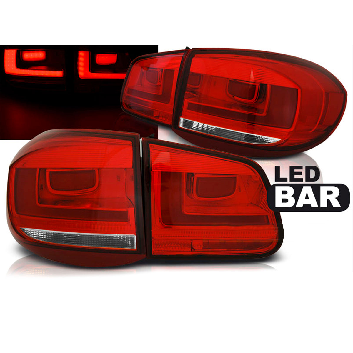 LED BAR Rücklichter Rot Weiß passend für VW TIGUAN 07-07.11