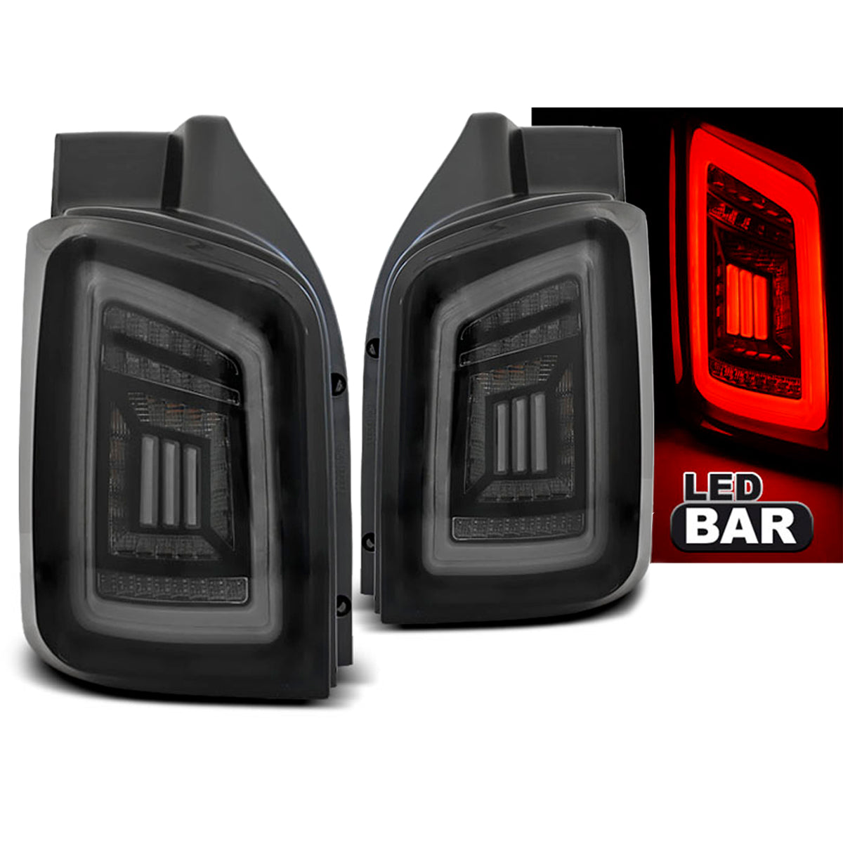 LED BAR Rücklichter Rauch Schwarz Weiß passend für VW T5 04.03-09 / 10-15