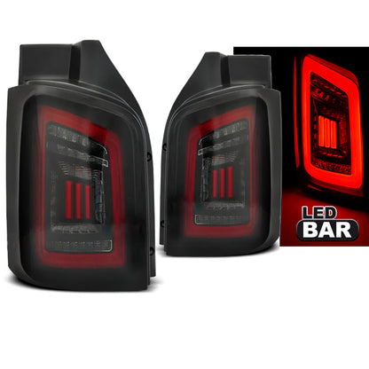 LED BAR Rücklichter Rauch Schwarz Rot passend für VW T5 04.03-09 / 10-15