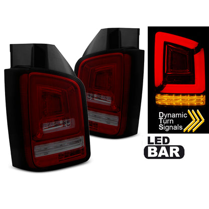 LED BAR Rücklichter Rot Rauch SEQ passend für VW T5 04.03-09