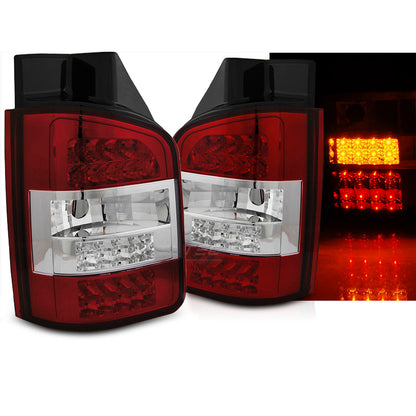 LED Rücklichter Rot Weiß passend für VW T5 10-15 Transporter