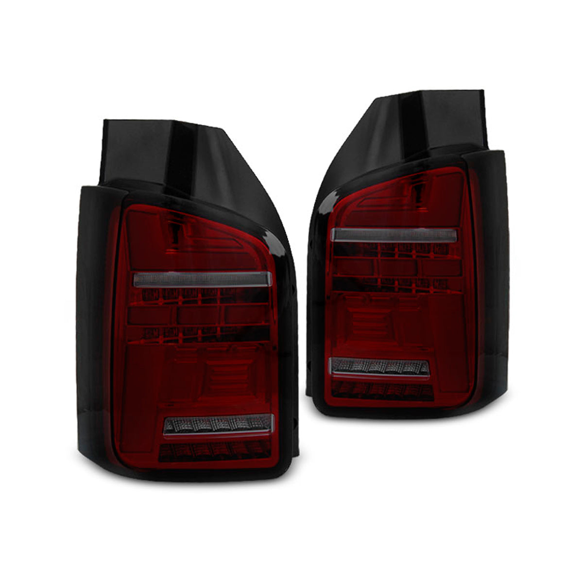 Rücklichter VW T5 04.03-09 Rot Rauch Voll-LED SEQ Blinker