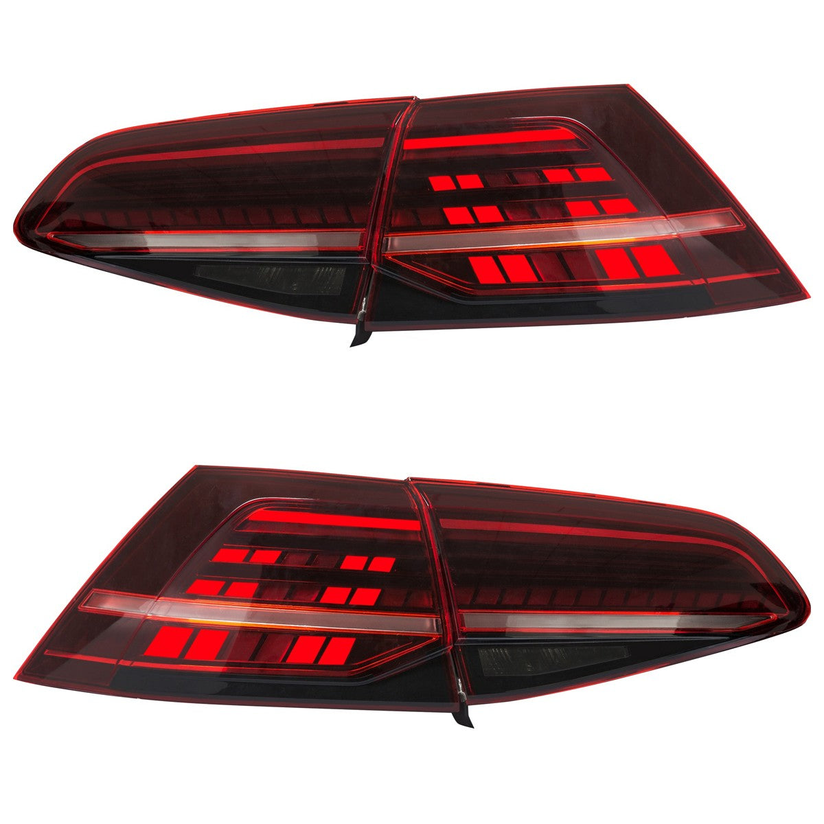 Voll LED Rücklichter Dunkelrot passend für Volkswagen Golf 7/7.5 2012-2020