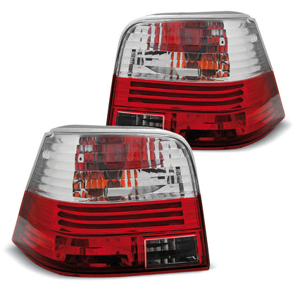 Rücklichter Rot Weiß passend für VW Golf 4 09.97-09.03