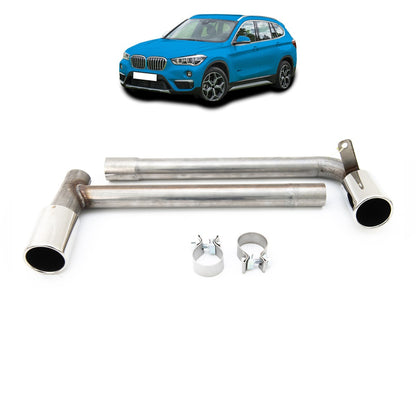 Chrom Edelstahl Auspuffendrohre passend für BMW X1 F48 2014-2022