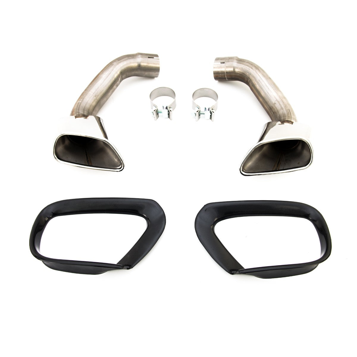 Auspuffendrohre Chrom Edelstahl passend für BMW X5 (E70) 2006-2013