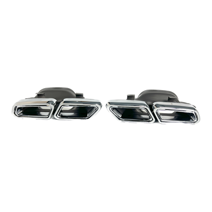 Auspuffendrohre Chrom passend für Mercedes E-Klasse W212 S212 2013-2017