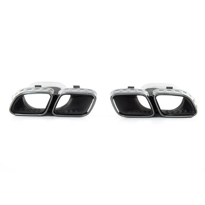 Schwarze Auspuffendrohre passend für Mercedes C-Klasse W206 S206 2021-Heute