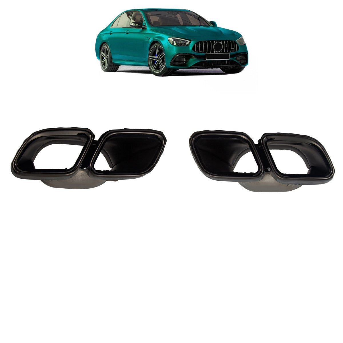 Auspuffendrohre Chrom passend für Mercedes E-Klasse W213 2021-2023