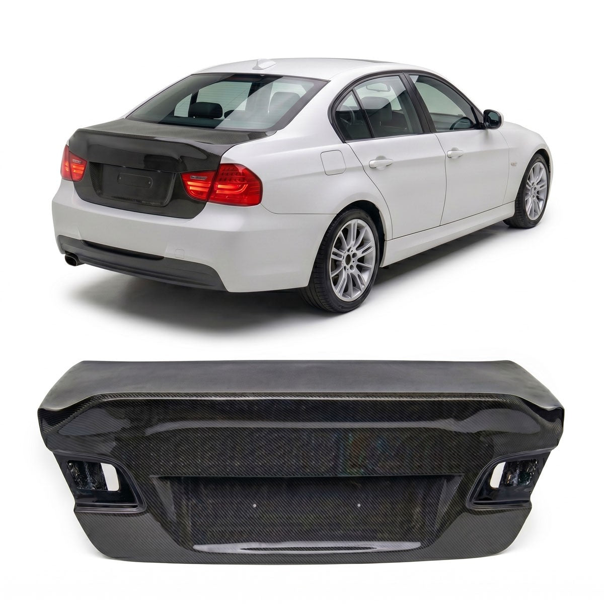Sport Heckklappe Kofferraum Carbon-Optik passend für BMW 3 (E90) Limousine 2008-2011