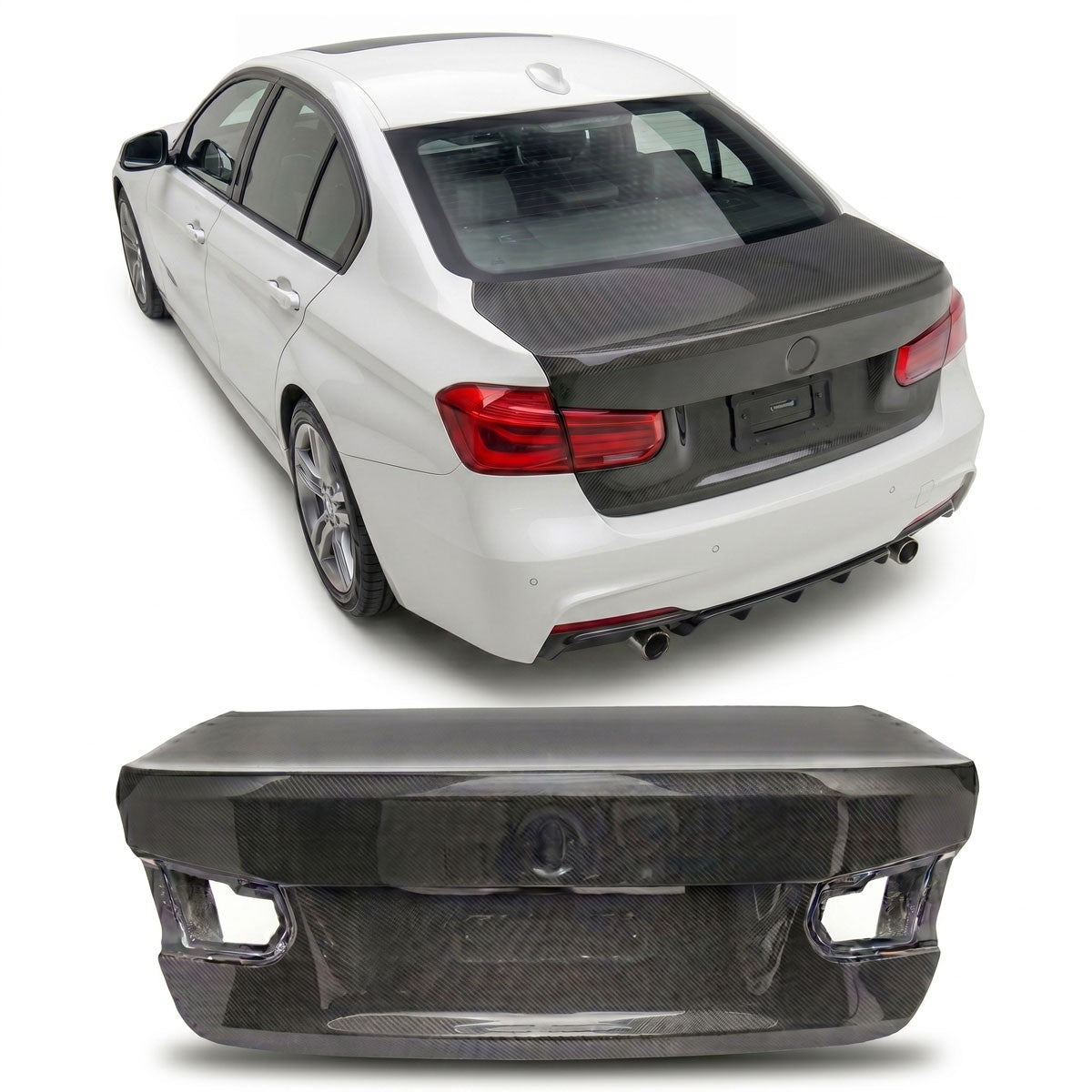 Sport Kofferraumdeckel Carbon-Optik passend für BMW 3 (F30) Limousine 2011-2018