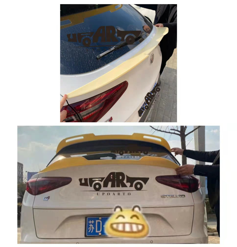 Kofferraumspoiler Hochglanz Schwarz passend für Alfa Romeo Stelvio 2017-2021