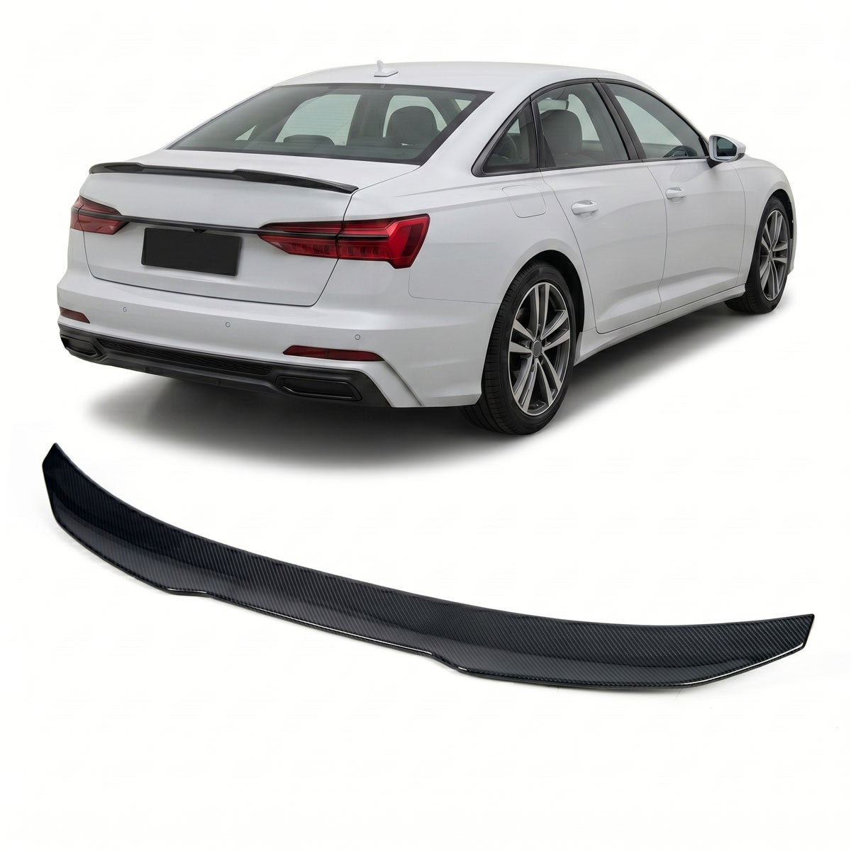 Kofferraumspoiler Carbon Fiber passend für Audi A6 C8 Limousine 2018-2024