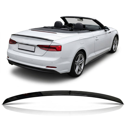 Kofferraumspoiler Hochglanz Schwarz passend für Audi A5 F5 Cabrio 2016-2024