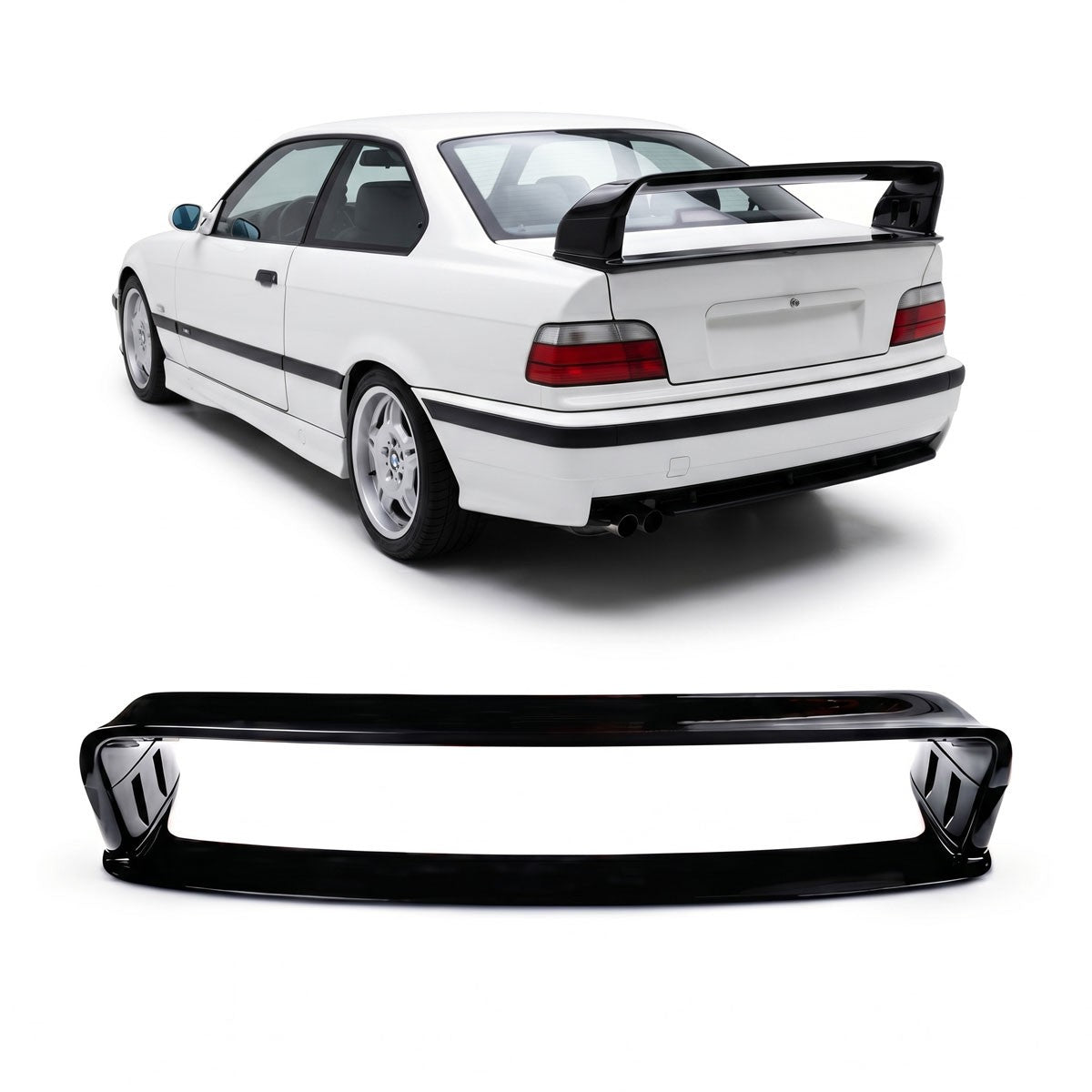 Kofferraumspoiler Hochglanz Schwarz passend für BMW 3er E36 1991-1999
