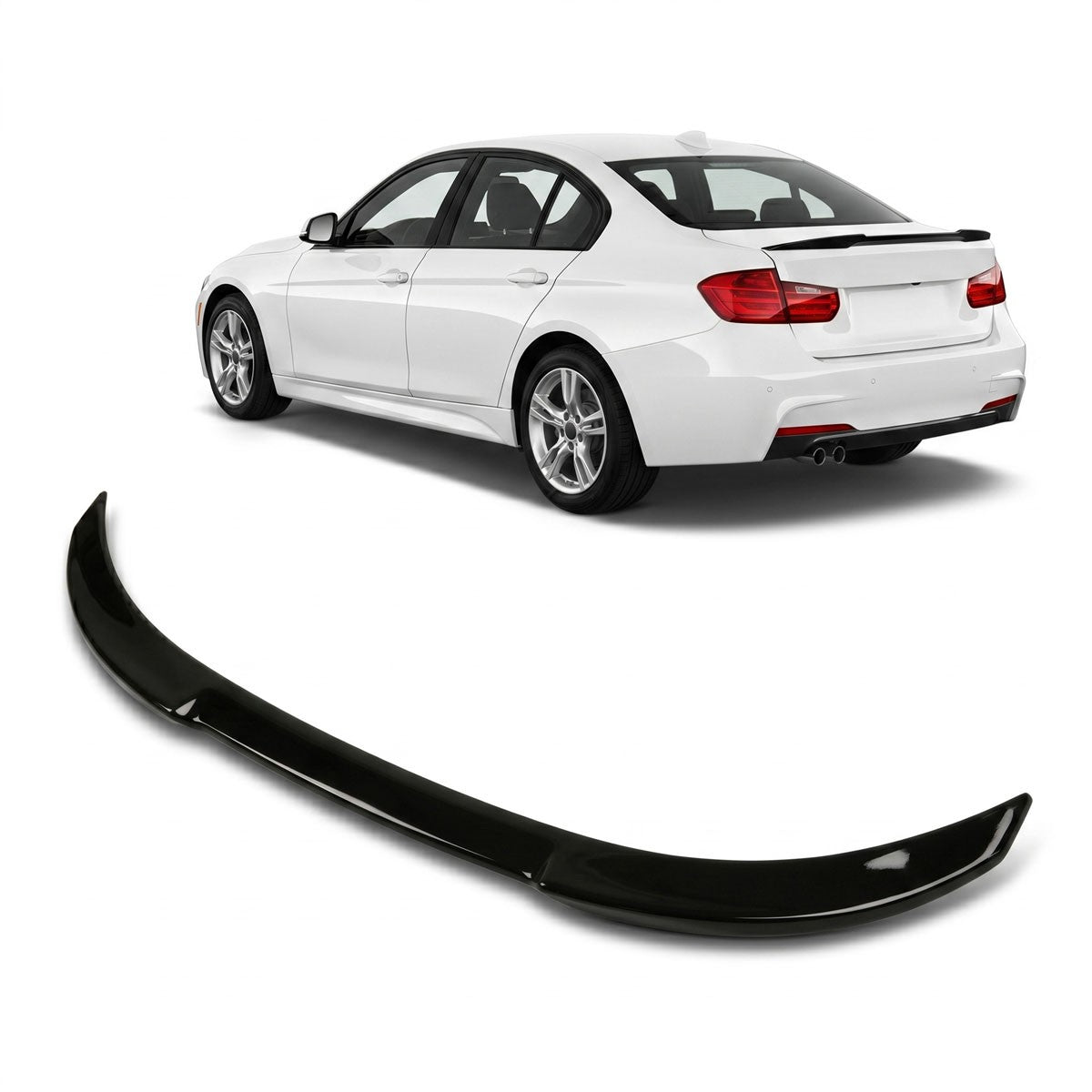 Kofferraumspoiler Hochglanz Schwarz passend für BMW 3er F30 Limousine 2011-2018