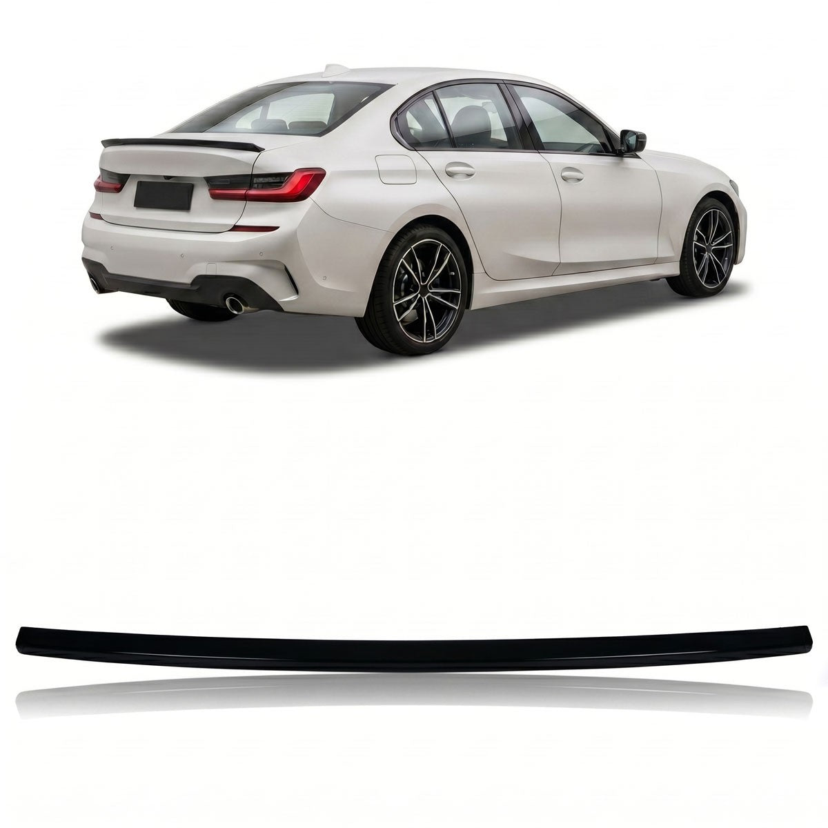 Kofferraumspoiler Hochglanz Schwarz passend für BMW 3er G20 Limousine 2019-