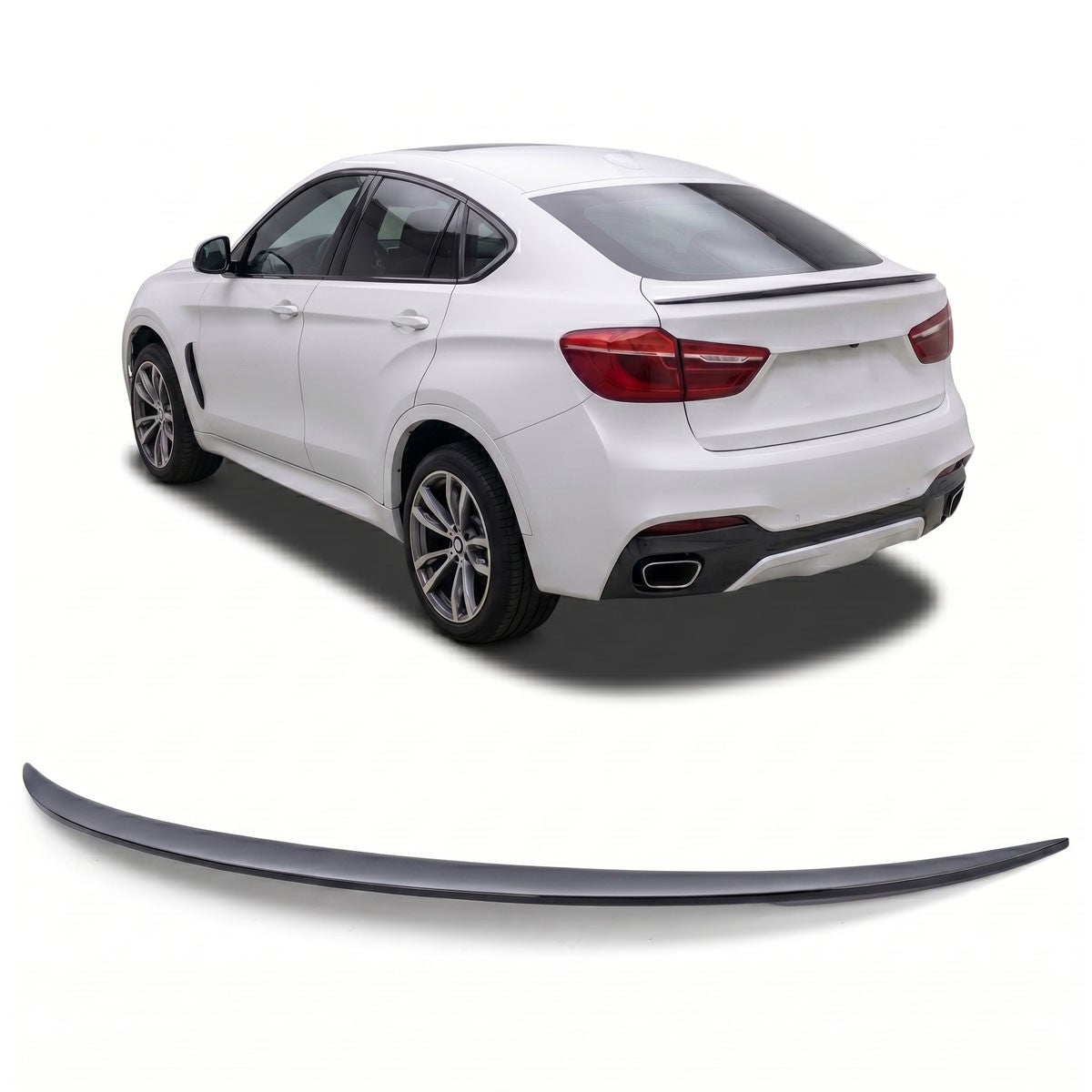 Kofferraumspoiler Hochglanz Schwarz passend für BMW X6 F16 2014-2019